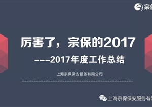 厉害了，宗保的2017