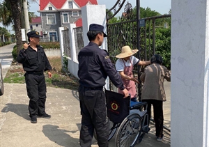 送迷路老人回家  温情保安暖人心 ——宗保公司驻崇明横沙东滩项目