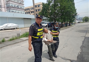 老人烈日下摔倒  幸好他及时赶到——宗保公司驻高行市容项目队员