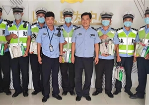 余杭区中泰街道交警工作站领导慰问民泰队员
